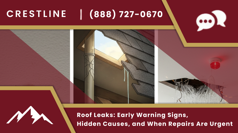 Crestline Thumbnail Roof Leaks_ Early Warning Signs, Hidden Causes, and When Repairs Are Urgent