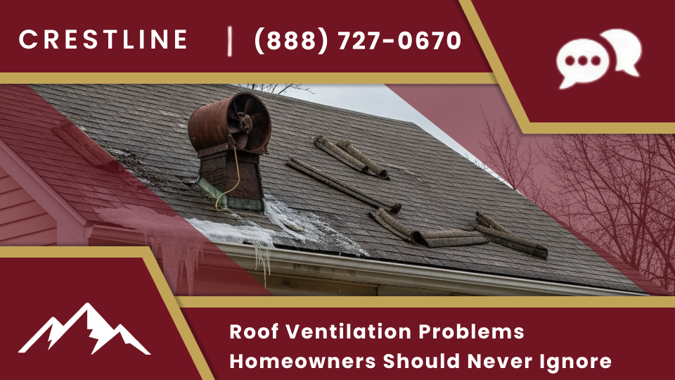rising energy bills, hot attic, moisture buildup in attic. Crestline Thumbnail_ Roof Ventilation Problems Homeowners Should Never Ignore